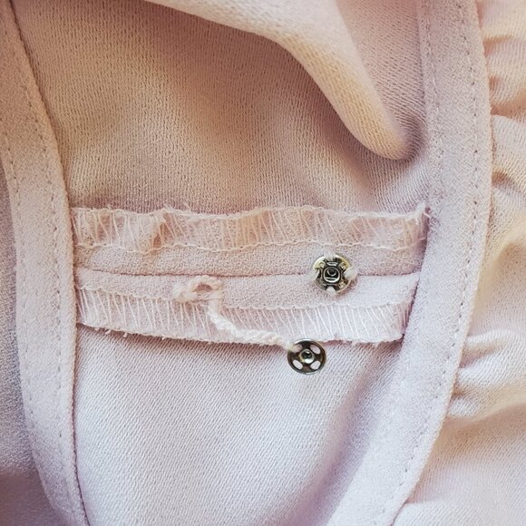 J Crew Women's light pink sleeveless top ruffle details SIZE - M - Picture 13 of 13